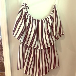 Red White Blue strapless top